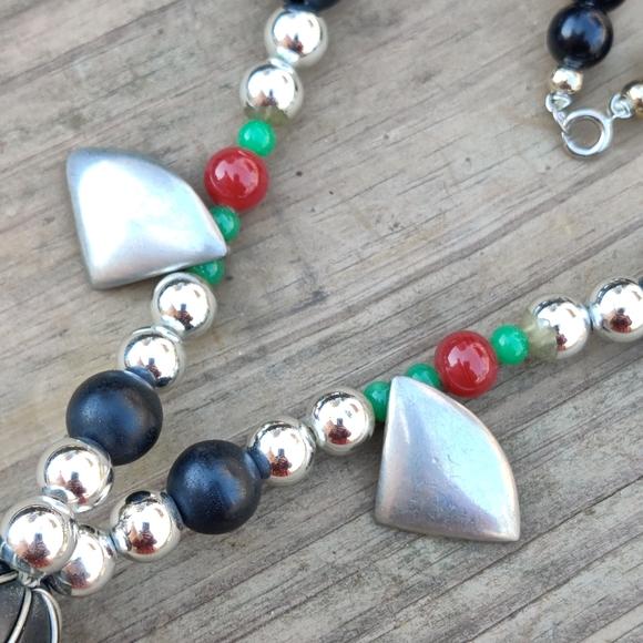 RARE Vintage Alexis Kirk Nephrite Jade Pendant Necklace - Picture 8 of 14